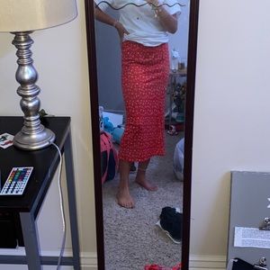 Super cute long skirt from asos! red